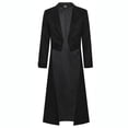 thumbnail image 2 of Hulanddfd Mens Coat Gothic Trench Coat, Long Double Breasted Stage Outerwear with Tail Hem, Vintage Wear, 2 of 8