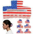 thumbnail image 4 of Independence Day Flag Hair Clip Patriotic Headdress Barrettes for Women and Girls, 4 of 4