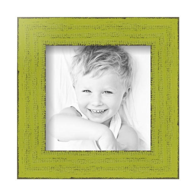 ArtToFrames 6" x 6" Modern Green Picture Frame, 6x6 inch Green Wood Poster Frame (WOM-4589),  Pack