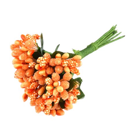 - Unique Bargains Wedding Plastic DIY Candy Box Note Book Gift Decoration Artificial Berry Orange