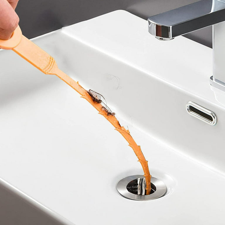 Snake Drain Clog Remover - Sink Snake Drain Hair Removal Tool,21 Inch  Toilet Snake Clog Remover Sink Unclogger Tool for Household Sink Adj