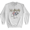 thumbnail image 1 of Def Leppard Def Leppard Bulldog White Adult Sweatshirt, 1 of 2