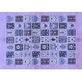 thumbnail image 1 of Ahgly Company Machine Washable Indoor Rectangle Oriental Blue Modern Area Rugs, 2' x 4', 1 of 4