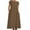 Brown, variant on XJDJHC Dresses For Women Casual Solid Color Sleeveless Loose Linen Dress With Side Pockets Fashion Outfits