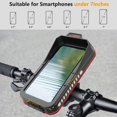 thumbnail image 3 of Hyasfey Bike Phone Holder with Sun-Visor Rain Cover Waterproof Sensitive Touch Screen Motorcycle Bicycle Handlebar Cell Phone Mount Bicycle Accessories, 3 of 7