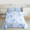 thumbnail image 3 of Homewish Lovely Bow Knot Bedding Comforter Set,Cartoon Bowtie Ribbon Twin Comforter Sets,Dreamy Blue Bedding Set For Girl Kids,Microfiber Bedroom Decor Reversible,2-Piece, 3 of 9