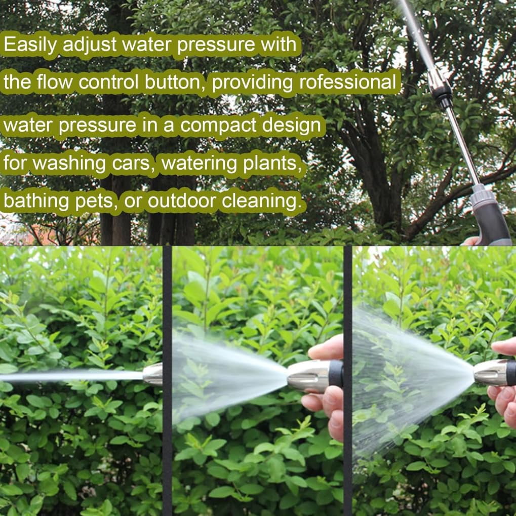 HoseHawk Pressure Washer, Hose Hawk Pro - Professional Water Pressure in a Compact Design, Multi Function High Pressure Hose Nozzle for Driveway Patio Deck Fence Car Siding