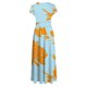 thumbnail image 5 of Puntoco Vestido Casual De Manga Corta Con Cuello Redondo Estampado Para Mujer Naranja Xl,Regalos Para Mujer Joven, 5 of 5