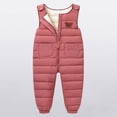 thumbnail image 2 of mgoYE Toddler Boy Girls Snow Pants Baby Winter Coat Puffer Windproof Winter Warm Snow Ski Bib Overalls Snowsuit(Watermelon Red,2-3 Years), 2 of 6