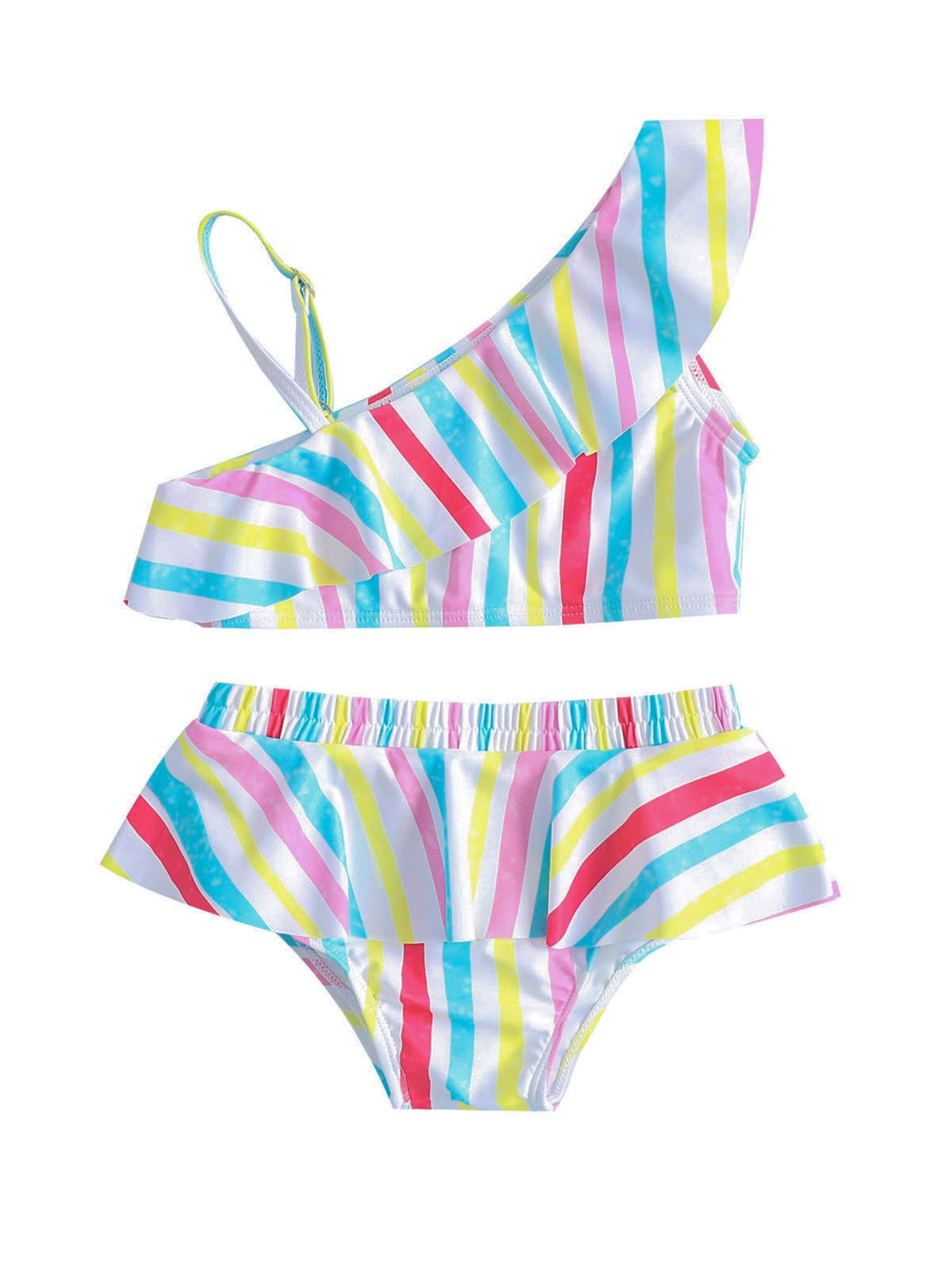 One opening Toddler Baby Girls Summer Two Pieces Split Tankini Swimwear ...