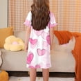 thumbnail image 6 of Einccm Girls Nightgowns Princess Cute Pajamas Soft Short Sleeve A-Line Sleepwear Mid Calf Nightdress for Kids Toddlers and Big Girls 3-12 Years Loungewear PJs, 6 of 6