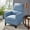 Blue, variant on Noble House Beige Standard Contemporary Push Back Recliner with Nailhead Trim