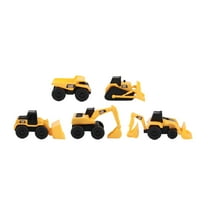 CAT Construction Toys, Little Machines 5pk Truck Toy Set, Includes Dump Truck, Front Loader, Bulldozer, Backhoe, and Excavator Vehicles with Moving Parts, Ages 3