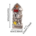 thumbnail image 2 of SUYOLL Halloween Decorations Resin Tombstone Figurine,Single Skull Gravestone Desktop Ornament For Table Shelf Mantel Home Indoor Halloween Party,Spooky Gothic Holiday Scene Display Decor, 2 of 7