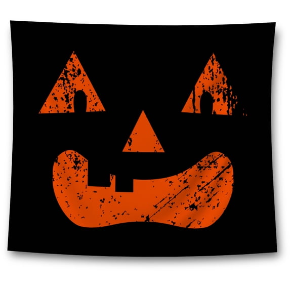 Awkward Styles Halloween Tapestry Wall Hanging Screaming Pumpkin Home Decor