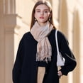thumbnail image 4 of Bufanda para mujer, bufanda a cuadros, chal de invierno, bufanda de cachemira con borlas, bufandas grandes de gran tamaño, 4 of 5