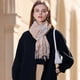 thumbnail image 4 of Bufanda para mujer, bufanda a cuadros, chal de invierno, bufanda de cachemira con borlas, bufandas grandes de gran tamaño, 4 of 5