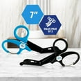thumbnail image 2 of Med Pride Medical Scissors, 7.5" Trauma Shears with Clip, 2 pack Bandage Scissors, Non-Stick Blades, 2 of 5