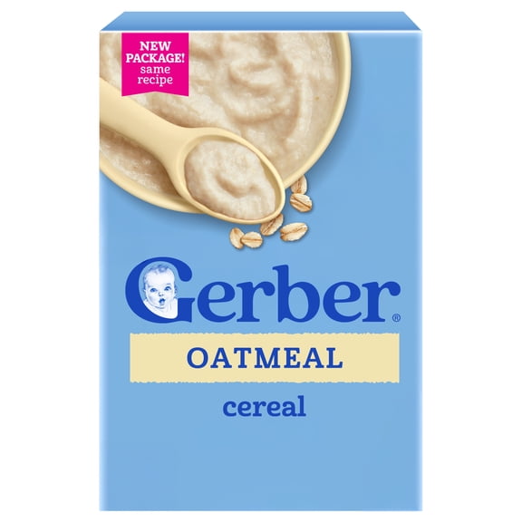 Gerber Baby Cereal, Oatmeal for Babies, Infant Cereal, Baby Breakfast, Stage 1 8 oz