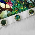 thumbnail image 4 of jejeloiu Green Peacock Blackout Curtains,Zoo Animal Curtains Pack of 2 (38x45 Each),Colorful Flower Floral Window Curtains For Girls,Luxury Bedroom Decor, 4 of 6