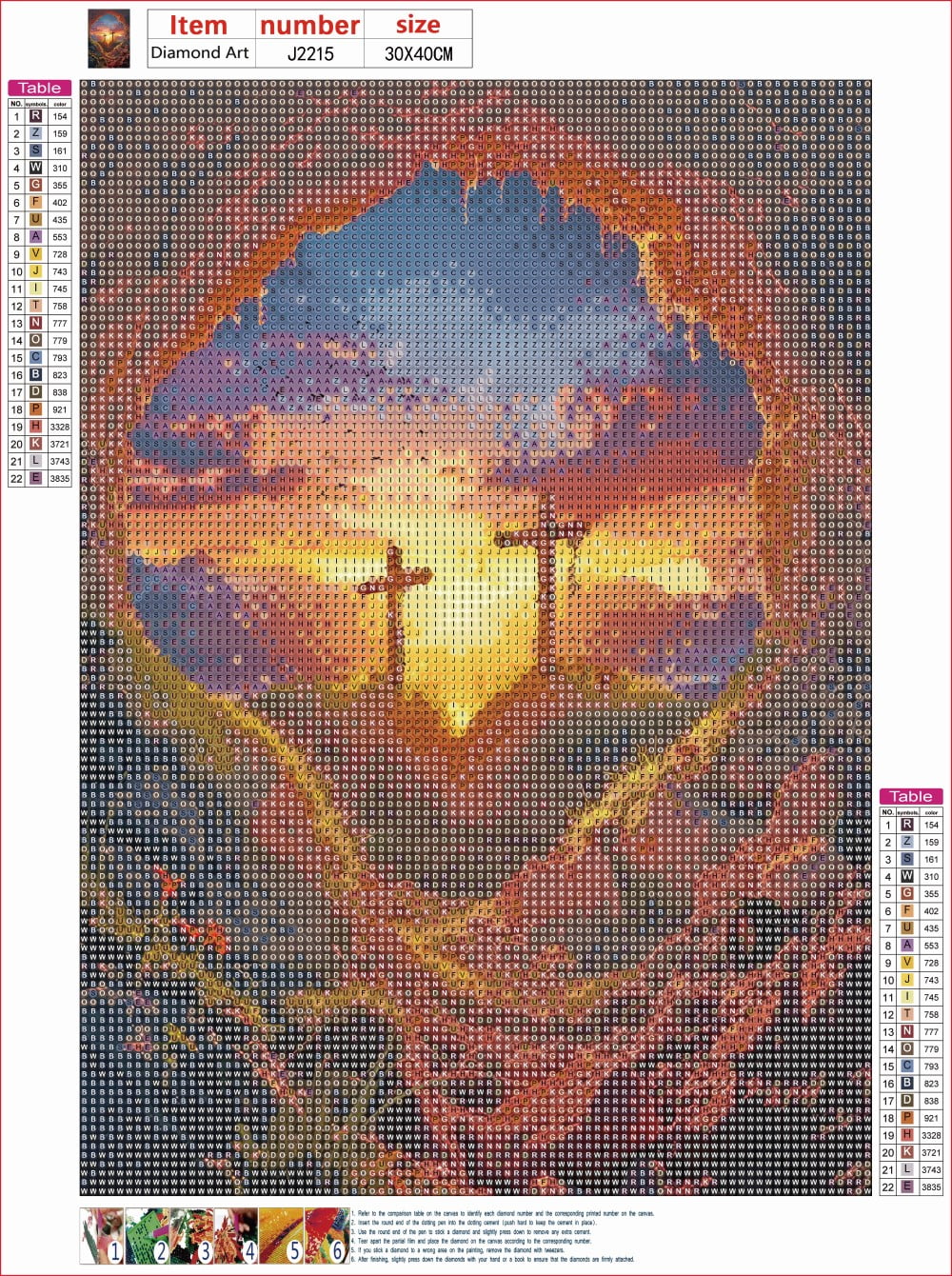 HsdsBebe Diamond Art Jesus Round Full Drill for Adults, DIY Diamond Art Painting Kits,Gem painting for Kids