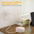 thumbnail image 3 of Laboreducer Battery Operated Wall Sconces Set of Two, 3 Colors Rechargeable Battery Powered Wall Lights with Remote Control Dimmable Fabric Wall Lamp for Bedroom Living Room, 3 of 6