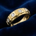 thumbnail image 3 of Pompeii 1/2Ct Men's 5-Stone Diamond Ring in 10k Yellow Gold (G/H,I1-I2), 3 of 4