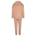 thumbnail image 3 of asdoklhq Womens Plus Clearance Women's Solid Hooded Long Sleeved Sweater Casual Two-piece Long Sleeved Round Neck Shirt/shirt Set, 3 of 9