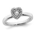 thumbnail image 1 of Sterling Silver Heart Promise Ring with Diamond Accent, 1 of 4
