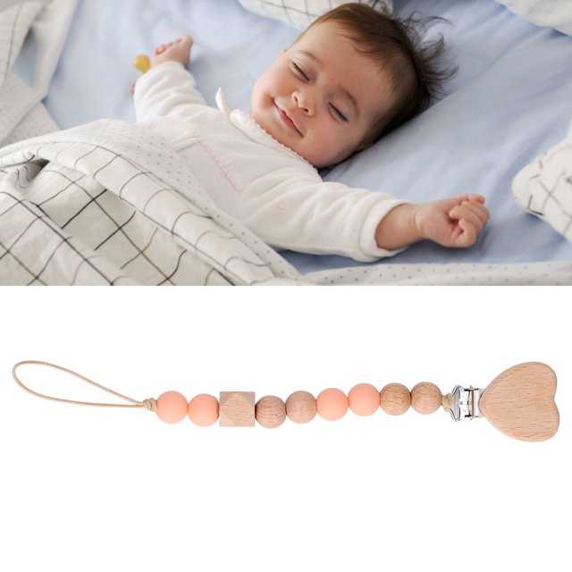 Pince pour Bébé, Forme de Cœur Couramment Utilisée Hêtre Léger Support en Silicone Acier Inoxydable pour Maison Rouge Rosé, Violet Clair, Rouge Roux, Bleu Poussiéreux, Vert Menthe