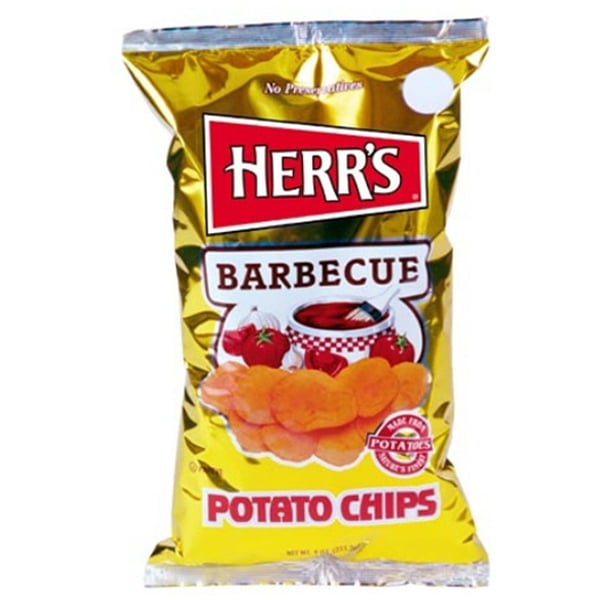Herr's BBQ Potato Chips 1 oz Bags Pack of 42