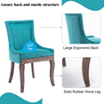 thumbnail image 3 of Upholstered Linen Dining Chairs with Bronze Nailhead, Dining Room Chairs Tufted Cushion Back Elegant Accent Chairs with Solid Wood Legs for Living Room/Kitchen (Set of 4), 3 of 9