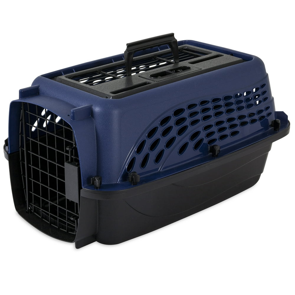 Doskocil Top Loading Dog Kennel Carrier, Blue & Black, XSmall, 19