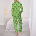 thumbnail image 3 of Bingfone Womens Pajama Sets Cartoon Frog And Lotus Leaf Print,Long Sleeve Loungewear Pajamas Set-X-Large, 3 of 8