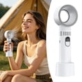 thumbnail image 2 of Bladeless Portable Fan Rechargeable Air Circulation Fan With Digital Display Quiet Mini Fan, 2 of 5