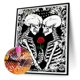 thumbnail image 2 of Diamond Drill Rose Couple Skull 5D Kits de pintura DIY Full Round Art (WT1475) Rojo FLhrweasw Nuevo, 2 of 9