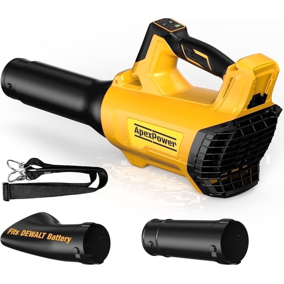 650 CFM 160 MPH Cordless Leaf Blower, 26000 RPM Brushless Motor, 3-Speed Turbo Mode, Lock-On Switch, 2-Piece Tube, for DeWalt 20V Max Battery (Battery Not Included)
