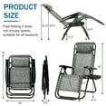 Zero Gravity Patio Lounge Chairs (2Pack), Adjustable Recliner w/ Cup