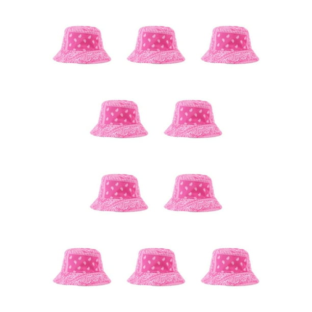 Sonducket M Gorra de pescador duradera y cómoda para una apariencia moderna Sombrero de cubo blanco Sombrero de cubo negro Sombreros al aire Rosa roja M (56-58 cm) 10piezas