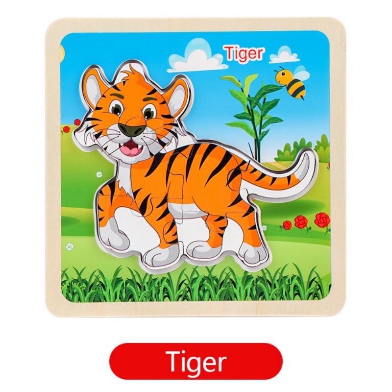 Details about / Wooden Jigsaw Puzzles Unique Animal Jigsaw Pieces Kids Education Toys Crafts