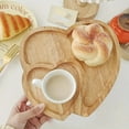 thumbnail image 5 of Rirozkan Charcuterie Board, Heart Shape Wooden Serving Tray, Valentines Day Wooden Platter Double-Heart Snack Dish Plate for Wedding Mother's Day Housewarming Present, Brown, 5 of 6