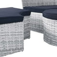 thumbnail image 4 of Lounge Daybed Sofa Bed, Blue Navy Gray, Rattan, Wicker, Modern Contemporary, Outdoor Patio Balcony Cafe Bistro Garden Furniture Hotel Hospitality, 4 of 9
