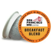 SF Bay Coffee Breakfast Blend 80 Ct Medium Roast Compostable Coffee Pods, K Cup Compatible including Keurig 2.0
