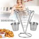 thumbnail image 3 of 1 estante de exhibición de bocadillos en forma de cono de buffet, canasta de papas fritas, estante para alimentos de papas fritas en forma de cono, canasta de alambre para papas fritas (taza doble) Sincero Electrónica, 3 of 5