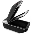 thumbnail image 4 of Car Armrest Center Console Box Storage Black Handrest Compatible with Nissan Juke 2010-2017 - Black Leather Red Stitching - Double Storage Space, Adjustable Cup Holder, Rear Ashtray / Change Holder, 4 of 8