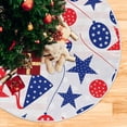 thumbnail image 5 of FMSHPON 4th of July Patriotic 4th of July American Independence Day Xmas Christmas Tree Skirt Stand Mat for Holiday Party Decoration Indoor Outdoor 48 inches, 5 of 6