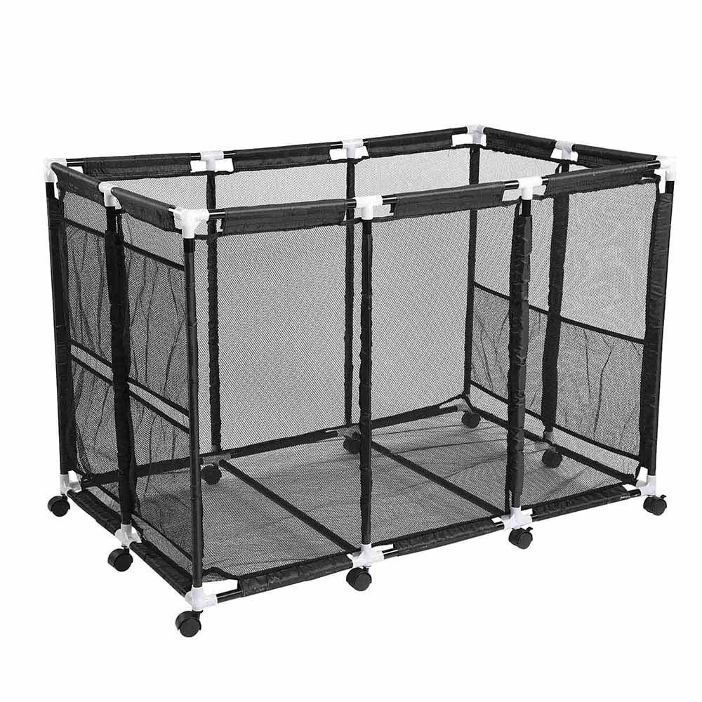 48"x30"x34" Mesh Pool Storage Bin Rolling Cart Swim Toys Pool Beach