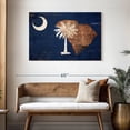 thumbnail image 3 of Elephant Stock State Map Over South Carolina Flag Wall Art - Horizontal Canvas Wall Art - Living Room Wall Decor - Flags Canvas - Beige And Blue Decor - 45" x 30", 3 of 8