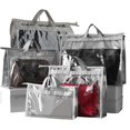 thumbnail image 1 of Almacenamiento del bolso, organizador del bolso, bolso de la cubierta antipolvo, bolso antipolvo transparente del almacenamiento del bolso para Hangin, 1 of 5