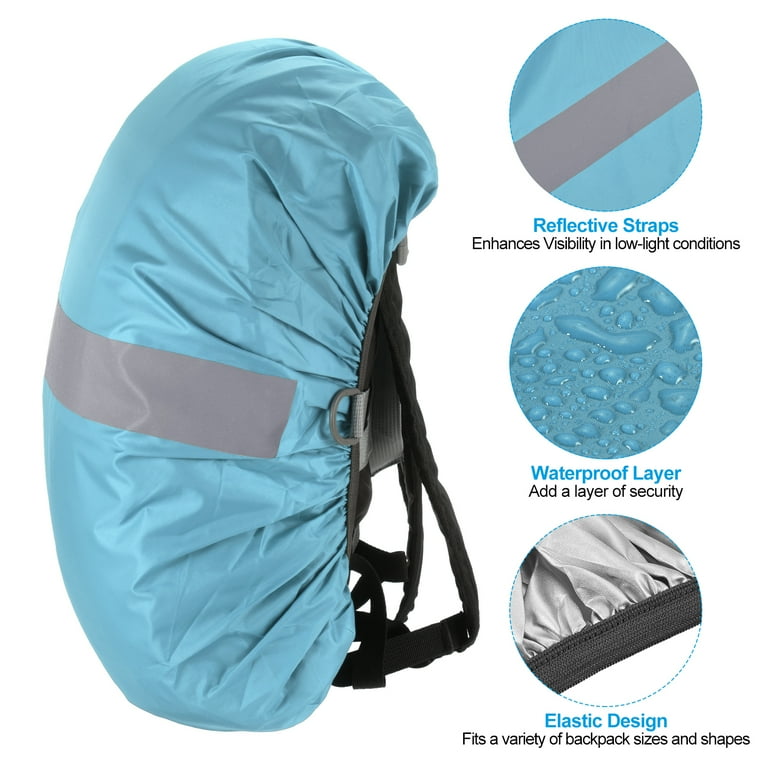 75l backpack rain cover Uxcell 65-75l Waterproof Backpack Rain Cover with Reflective Strap XL Light Blue